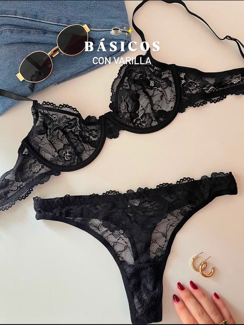 Set Básico Encaje negro