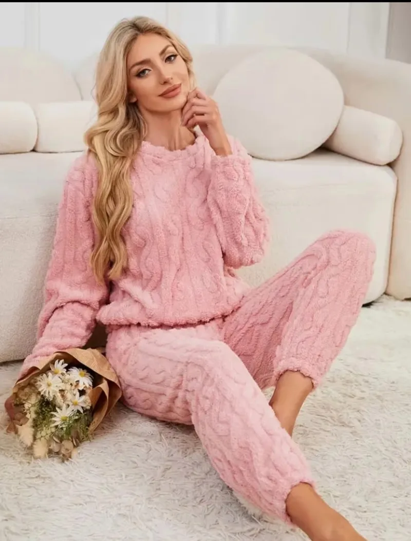 Pijama caliente rosa
