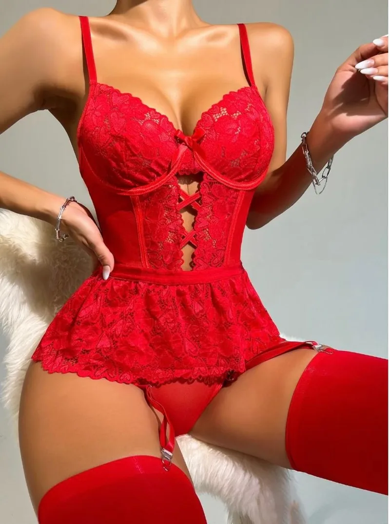 Baby doll odisea rojo con medias