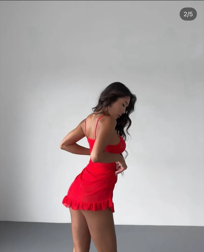 Baby doll vestido rojo