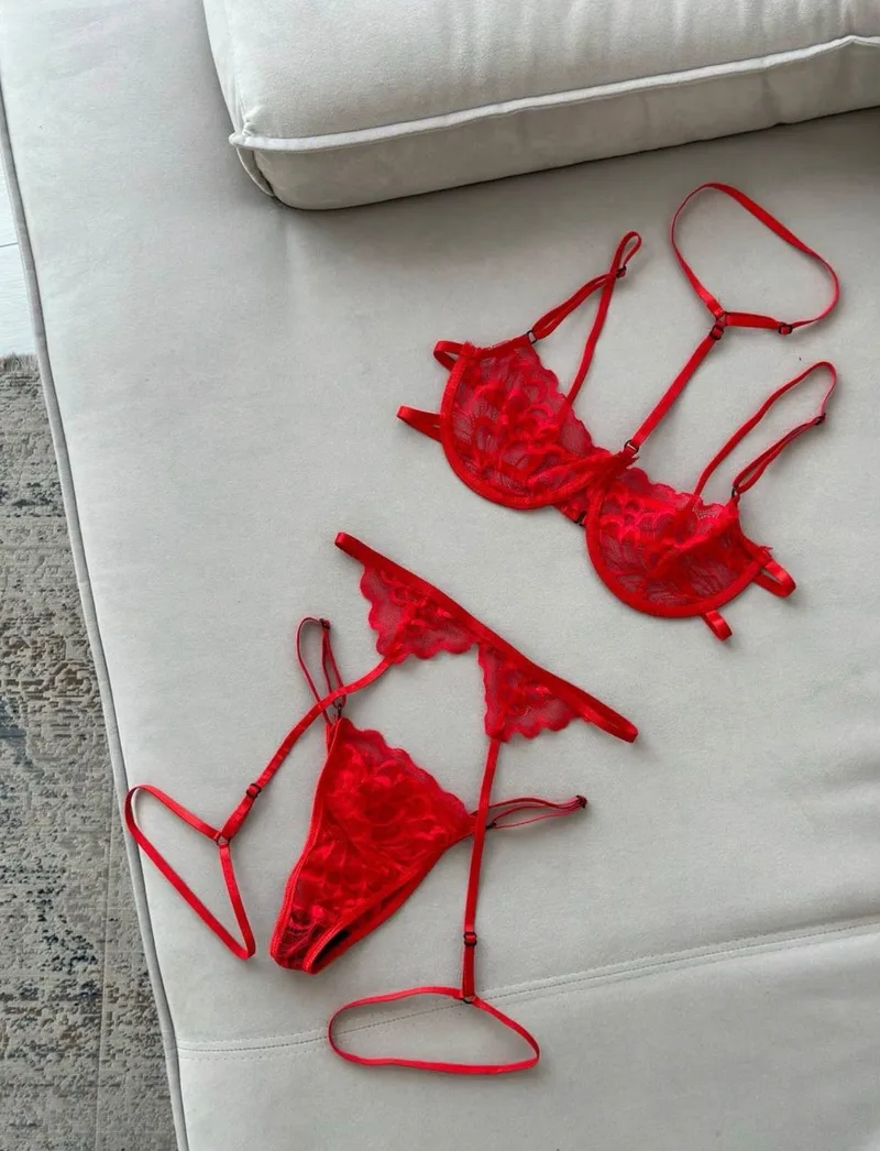 Set liguero rojo